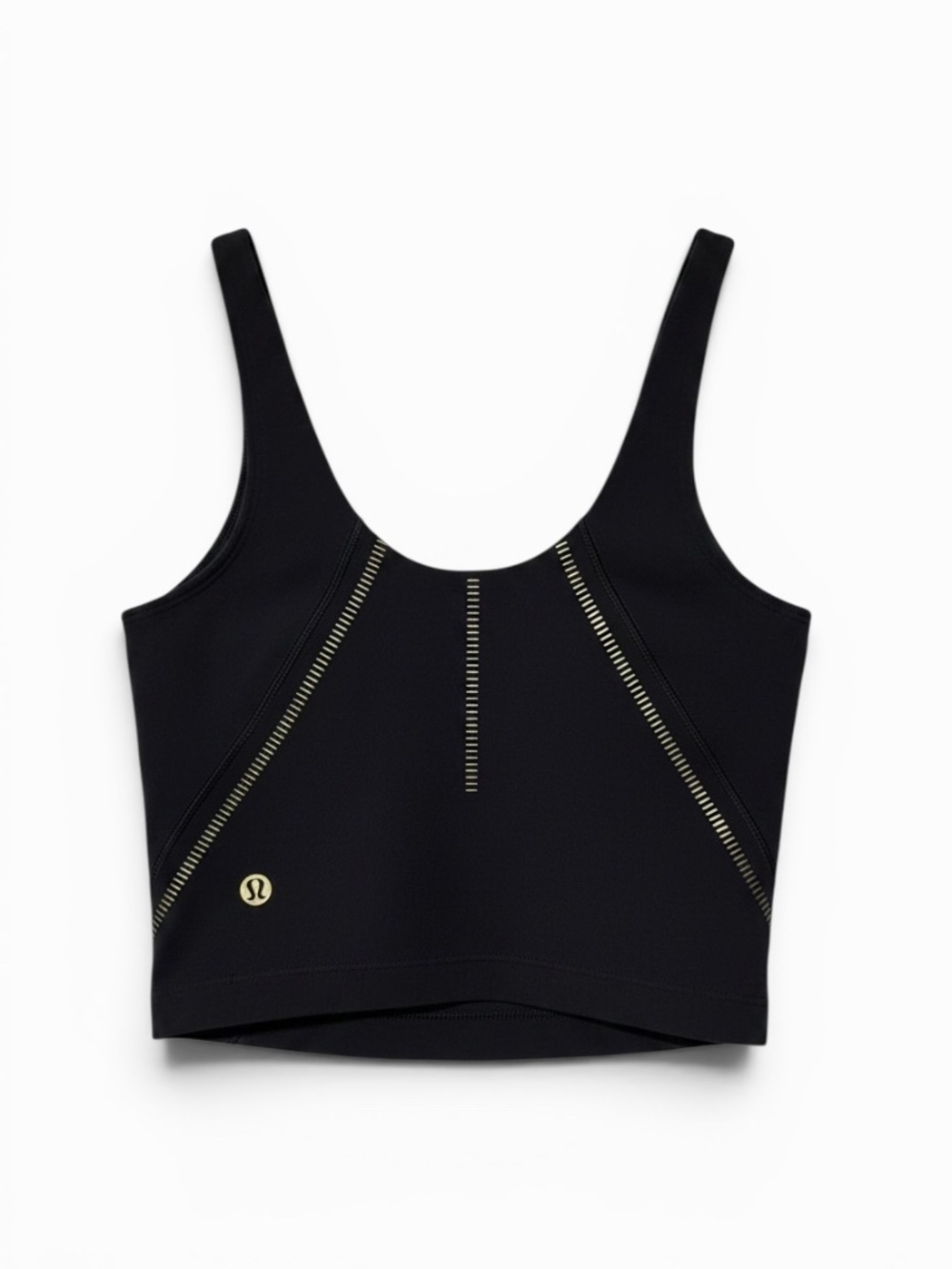 Lululemon Align Tank Special Edition Gold Stitch Black Sz 2